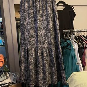 unsubscribed 100% silk grey shirt with white floral print